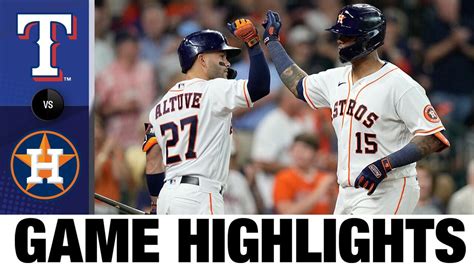 Astros vs. . Astros vs rangers highlights